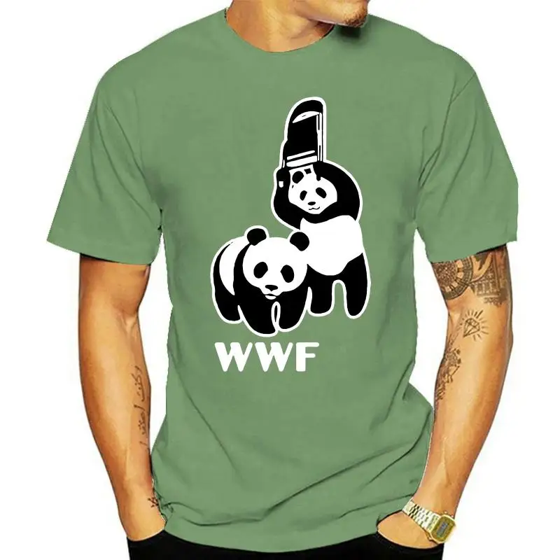 

Men Cool Short-Sleeve T-Shirt Wwf Panda Men Fashion Mens Short sleeve T Shirt