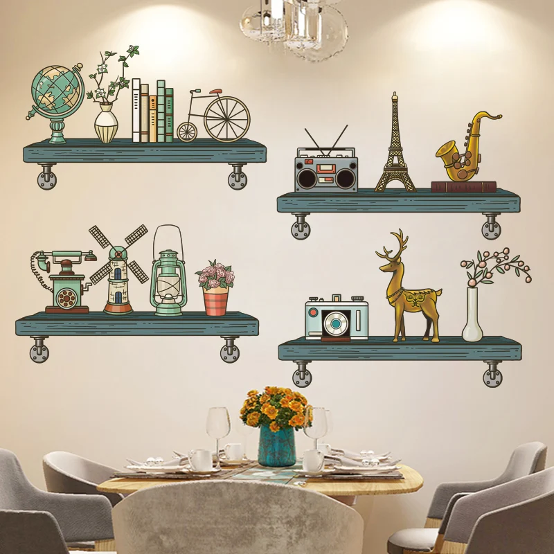 

Creative Personality Retro Wall Stickers for Restaurant Bedroom Living Room Decor Aesthetic Teen Room Dormitory Decor Poster