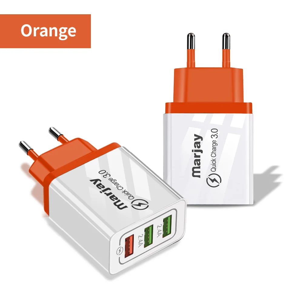 Marjay Quick Charge 3,0 USB зарядное устройство 30 Вт QC3.0 QC турбо Быстрая зарядка мульти разъем зарядное устройство для мобильного телефона для iPhone samsung Xiaomi