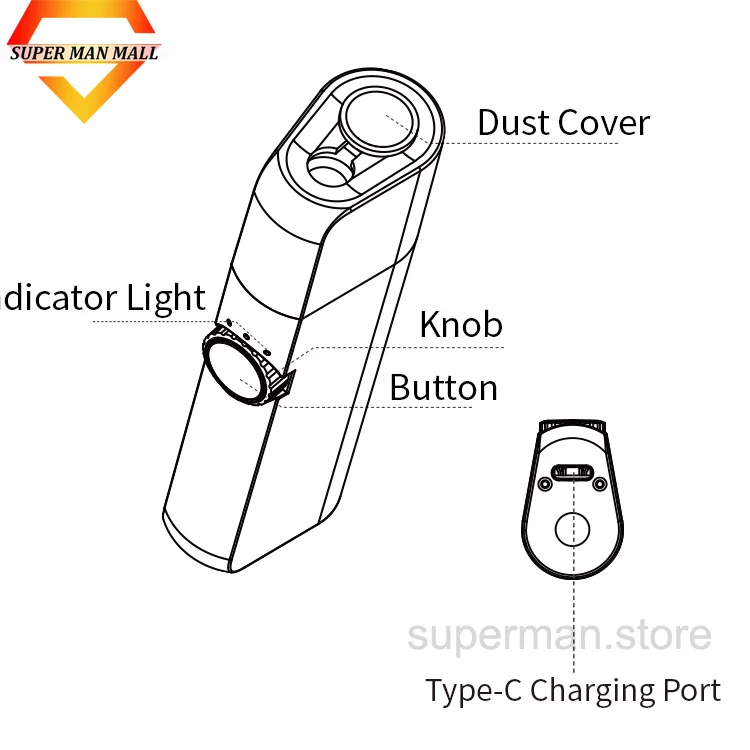 

New Pluscig K8 vape kit with 3500mAh battery rotation control for Elektronik Sigara heating tobacco VS Pluscig P7