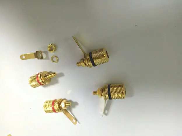 50pcs brass Audio speaker Binding Post Amplifier terminal for 4mm banana plugs New | Обустройство дома