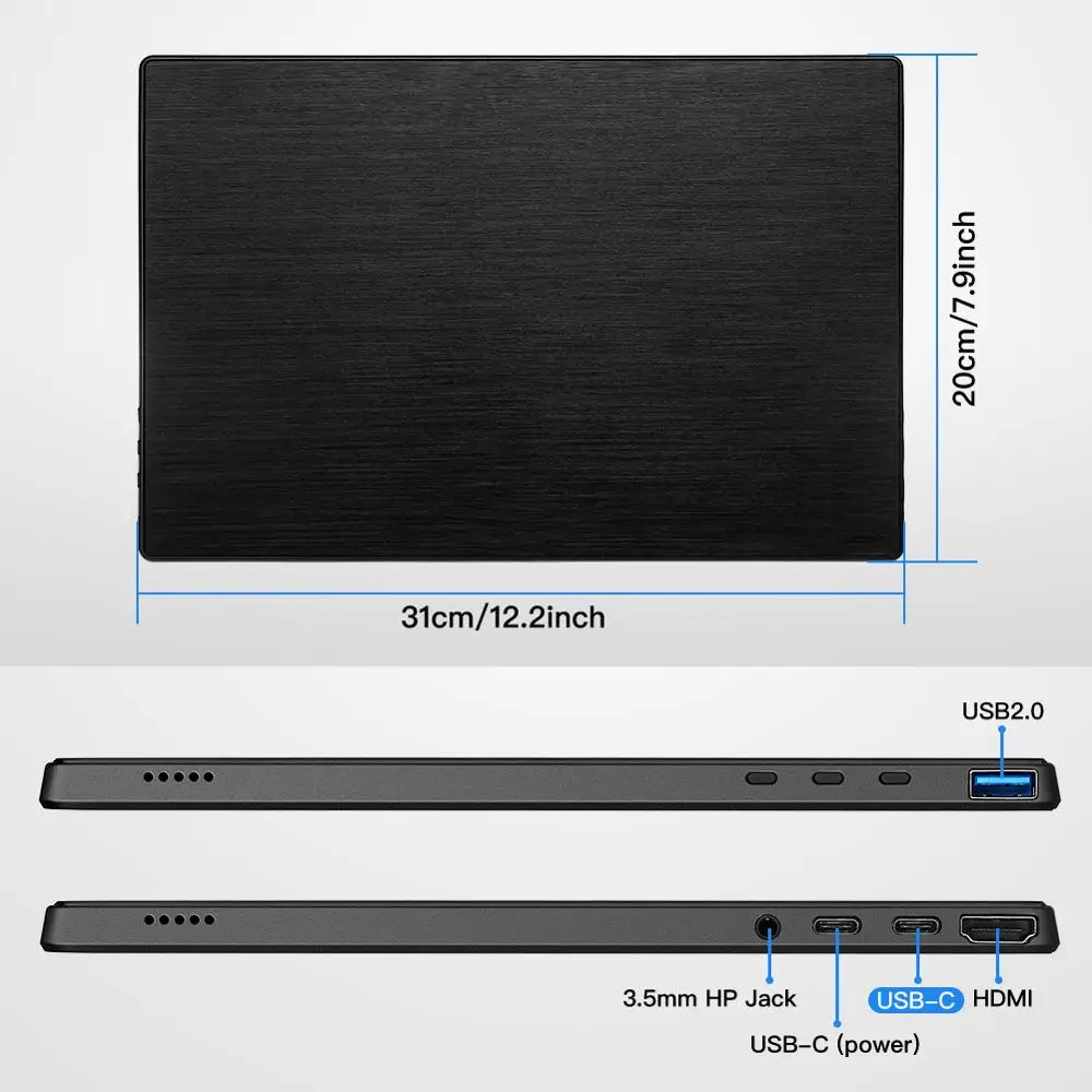 Eyoyo EM13R 13 3 &quotIPS портативный HDMI USB C игровой ПК монитор экран FHD 1920x1080 PS4