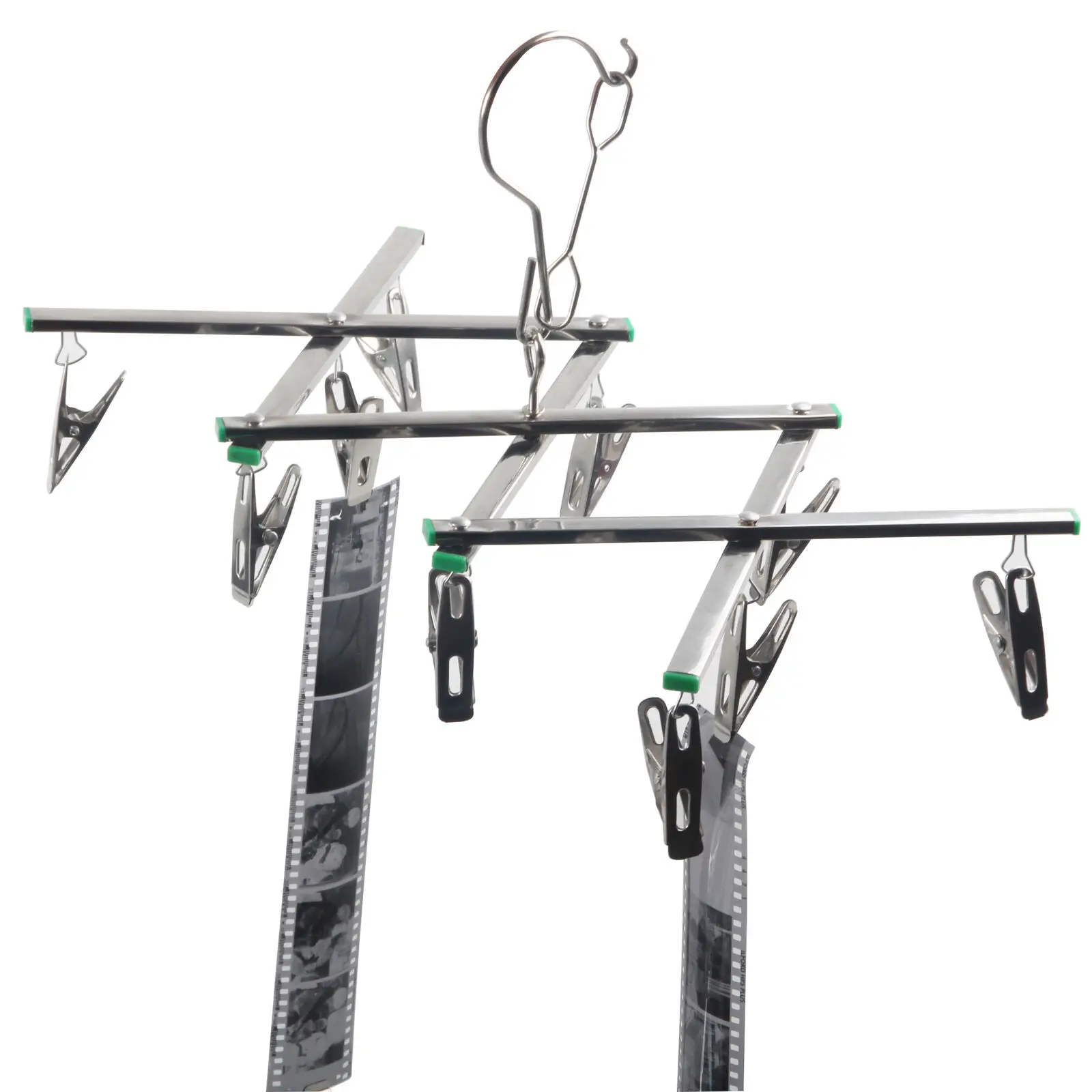 

Darkroom Negatives Film Developing Drying Clip Foldable Hanger for 35/135mm 120 4x5 Film