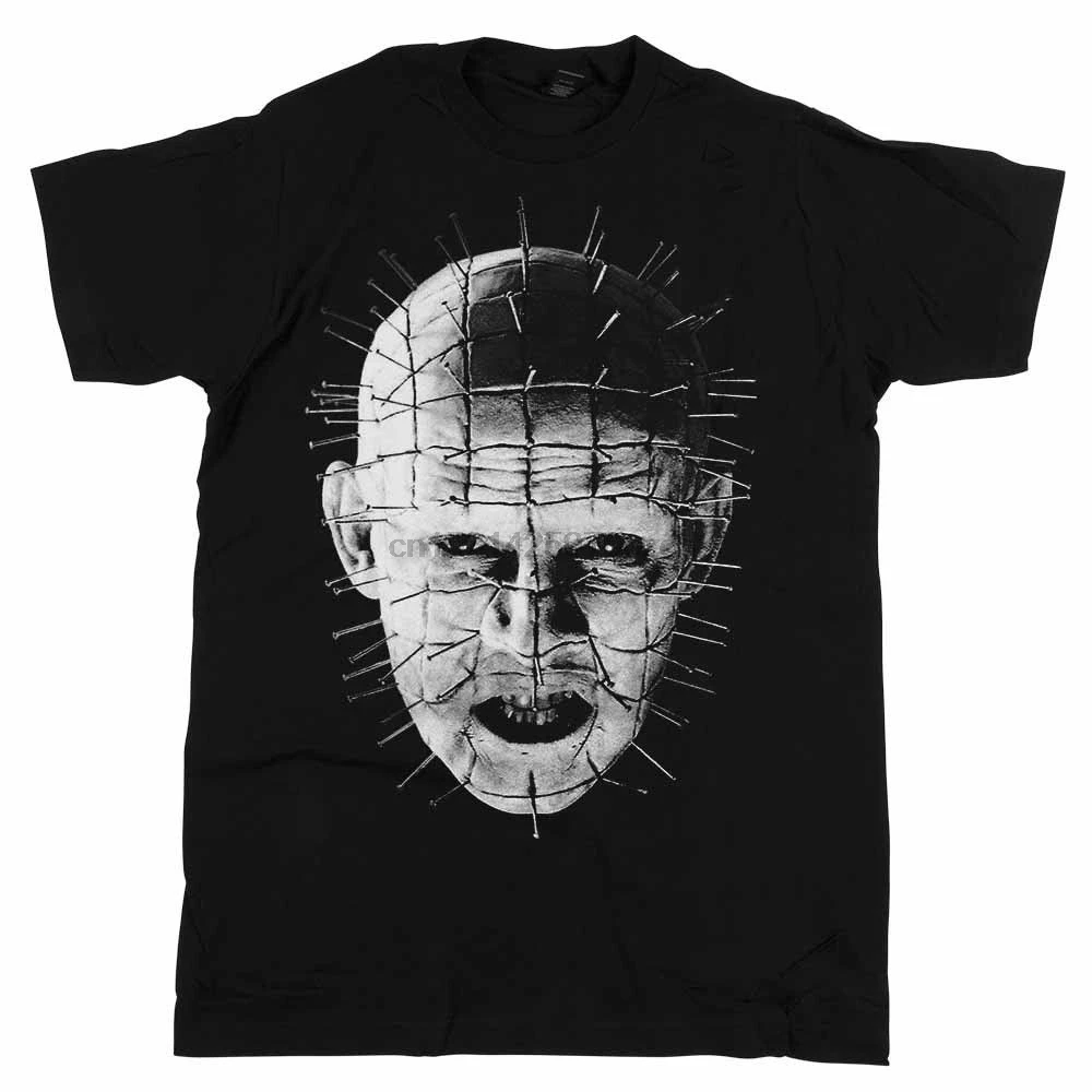 Hellraiser-фильм булавочная головка крупным планом футболка брендовая одежда с