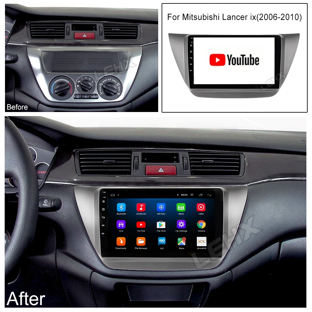 2Din автомобильный Радио мультимедийный плеер 9 дюймов Android 0 2 Гб ОЗУ для Mitsubishi Lancer ix