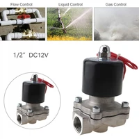12 dc 12v normally closed type stainless steel electric solenoid valve with two position and 12 pipe interface