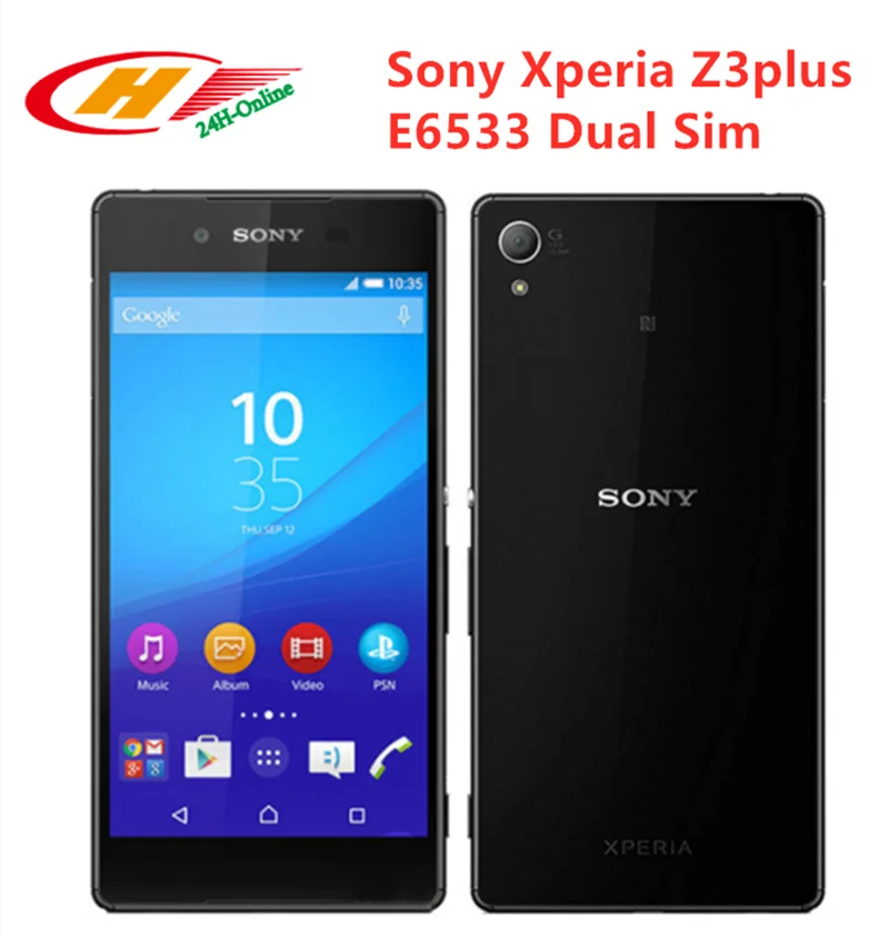 Мобильный телефон sony Xperia Z3Plus E6533 с двумя sim-картами LTE 5,2 дюйма 3 ГБ ОЗУ 32 Гб ПЗУ Octacore NFC отремонтированный