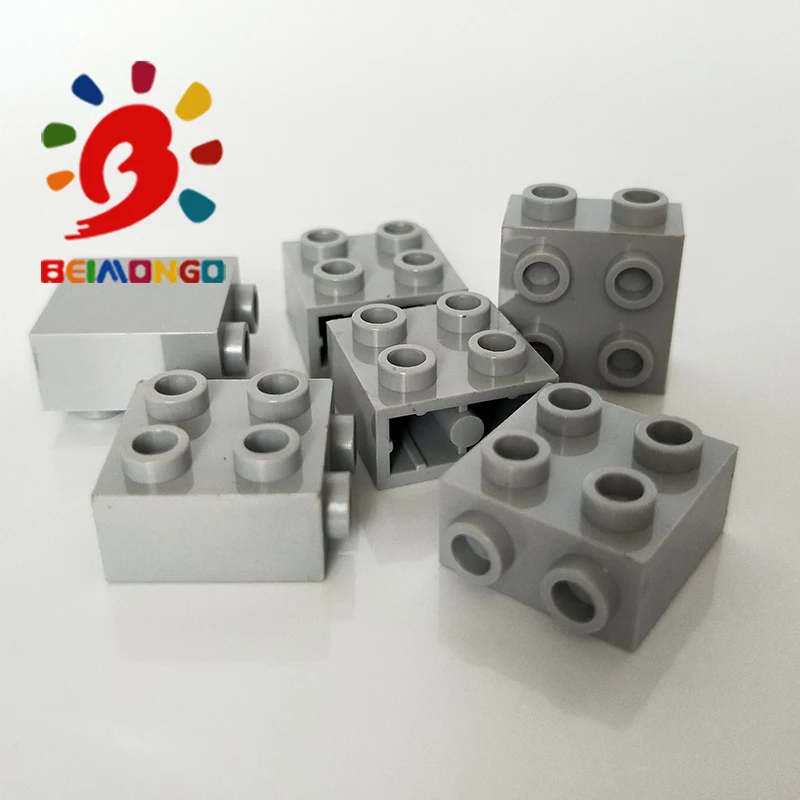 Бесплатная доставка! BEIMONGO блоки Кирпич 1x2x2 W. 4 ручки 50 шт образовательные и