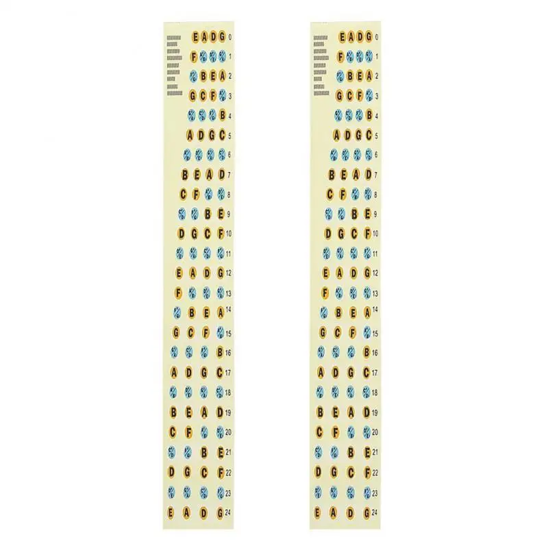 2 Pcs Bass Guitar Fretboard Scale Labels Stickers Note For Beginners Learning Latest Accessories Hot Sale | Спорт и развлечения