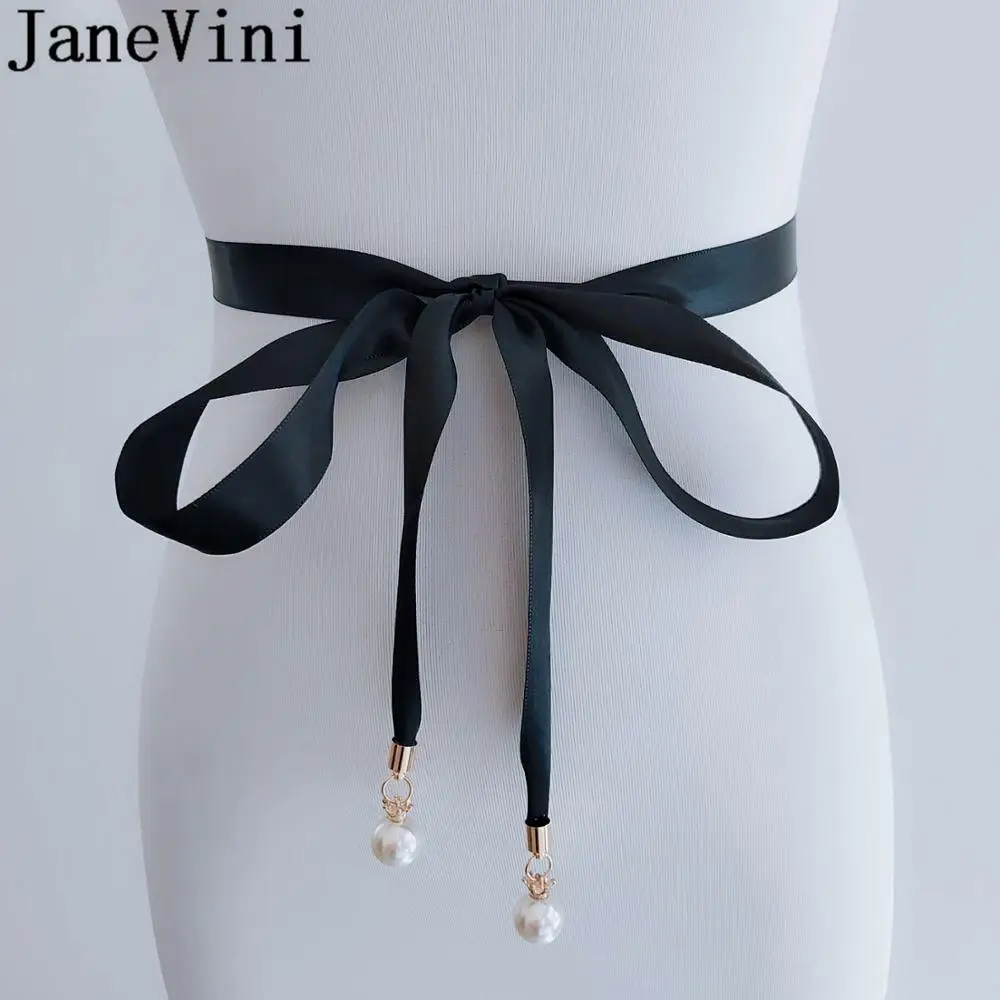 JaneVini Riem Свадебные ремни для беременных женщин жемчужные свадебные платья