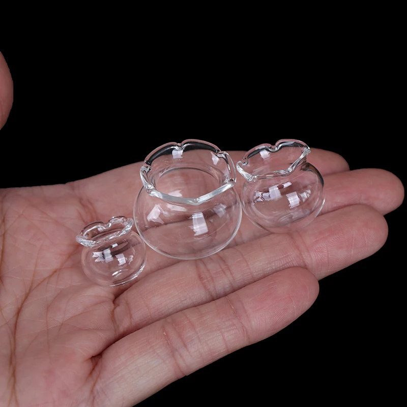 

1:12 Dollhouse Miniature Glass Fish Tank Transparent Aquarium Dollhouse Home Ornaments Doll Toy Gift Pretend Play Kids Toys