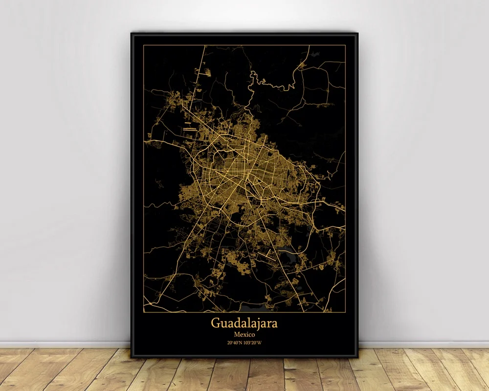 Настольные плакаты с изображением мексиканского города под заказ декор для стен