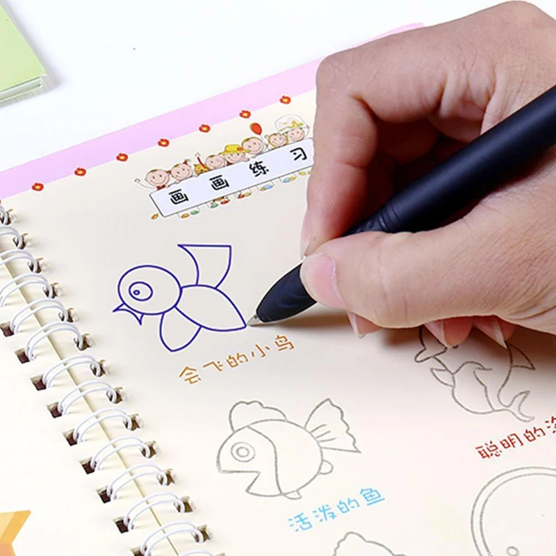 

New 6 Books/set Reusable Children's Copybook for Calligraphy Hand Writing Practice Word Book for Kids Baby Art Book Libros Toy