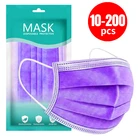 1050100200 шт. фиолетовый одноразовая Нетканая 3-х слойная маска для лица дышащая маска с эластичным Earloops дышащие взрослые маска для лица