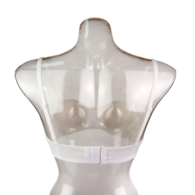 Women's Organic Cotton Lingerie Soft push up bra half cup Thin Padded underwear with Removable strap