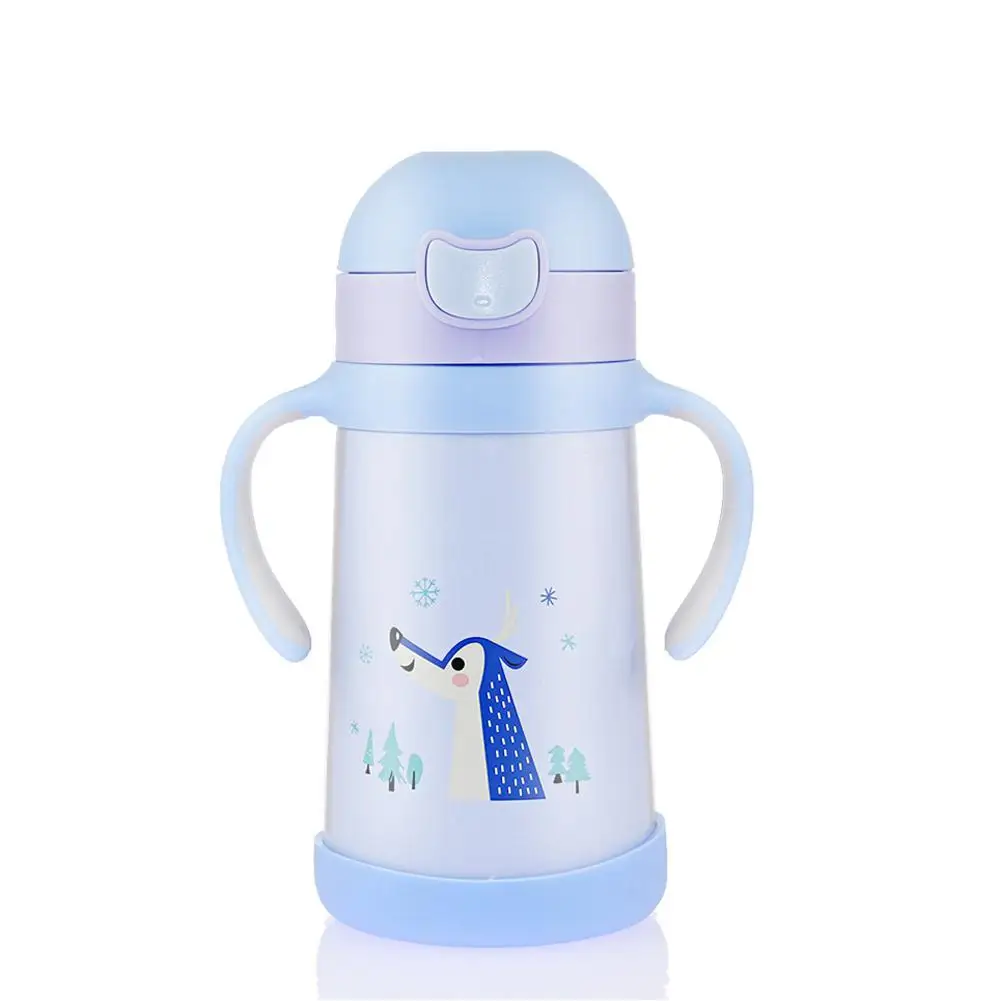 320ml Children Dual-use Stainless Steel Wide-mouth Insulated Baby Feeding Bottle | Мать и ребенок