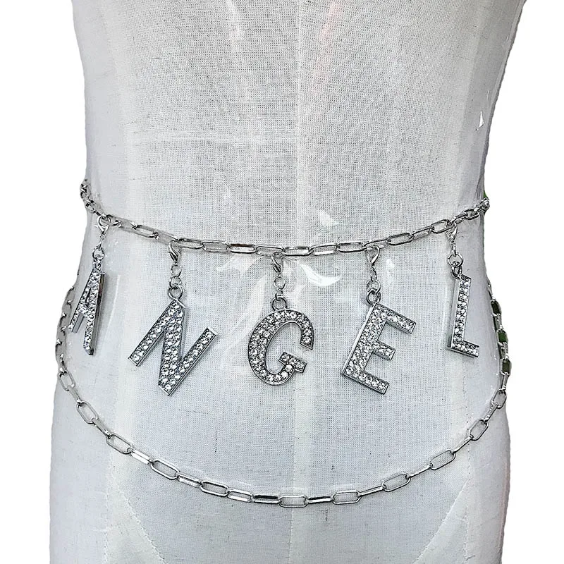 NeeFuWoFu DIY буквы с любым пояс-цепочка на талию модное ожерелье двойного назначения