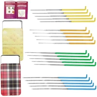 lmdz 20pcs colorful wool felting needles tool kit with 2 types needles star point felting needles triangular needles supplies