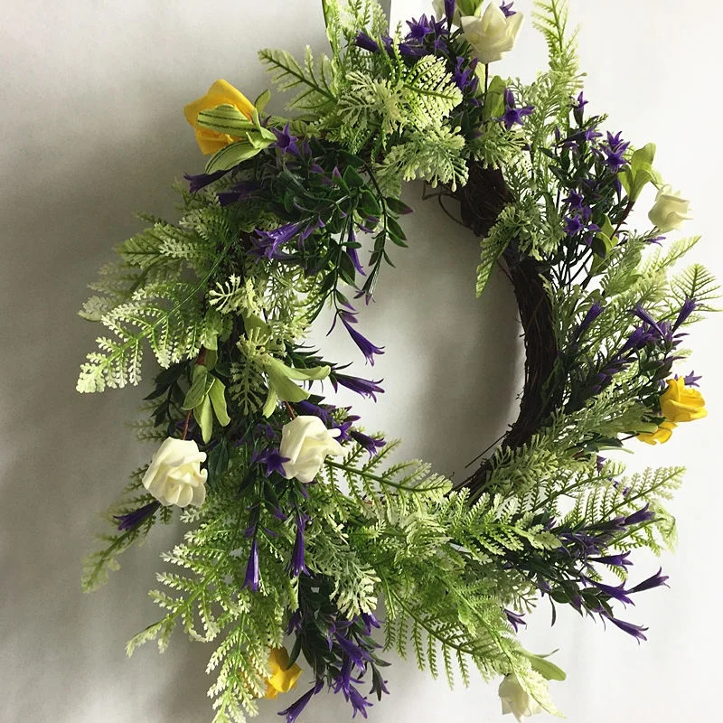 Искусственный венок 18 дюймов вечнозеленый новая мода для дома сада двери стены