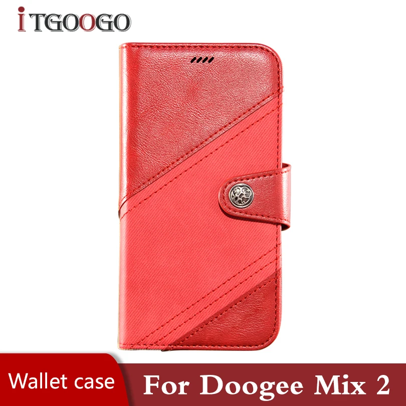 Кожаный чехол для телефона Doogee Mix 2 pu задняя крышка противоударный Магнитный