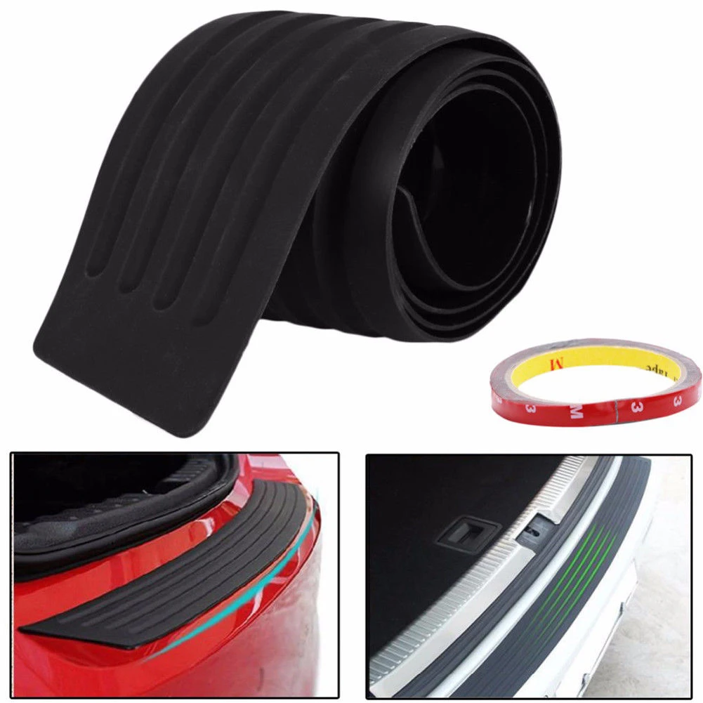Universal Black Protector Stickers Strip bumper protector Car Anti-Collision Tape Rubber Styling Accessories | Автомобили и