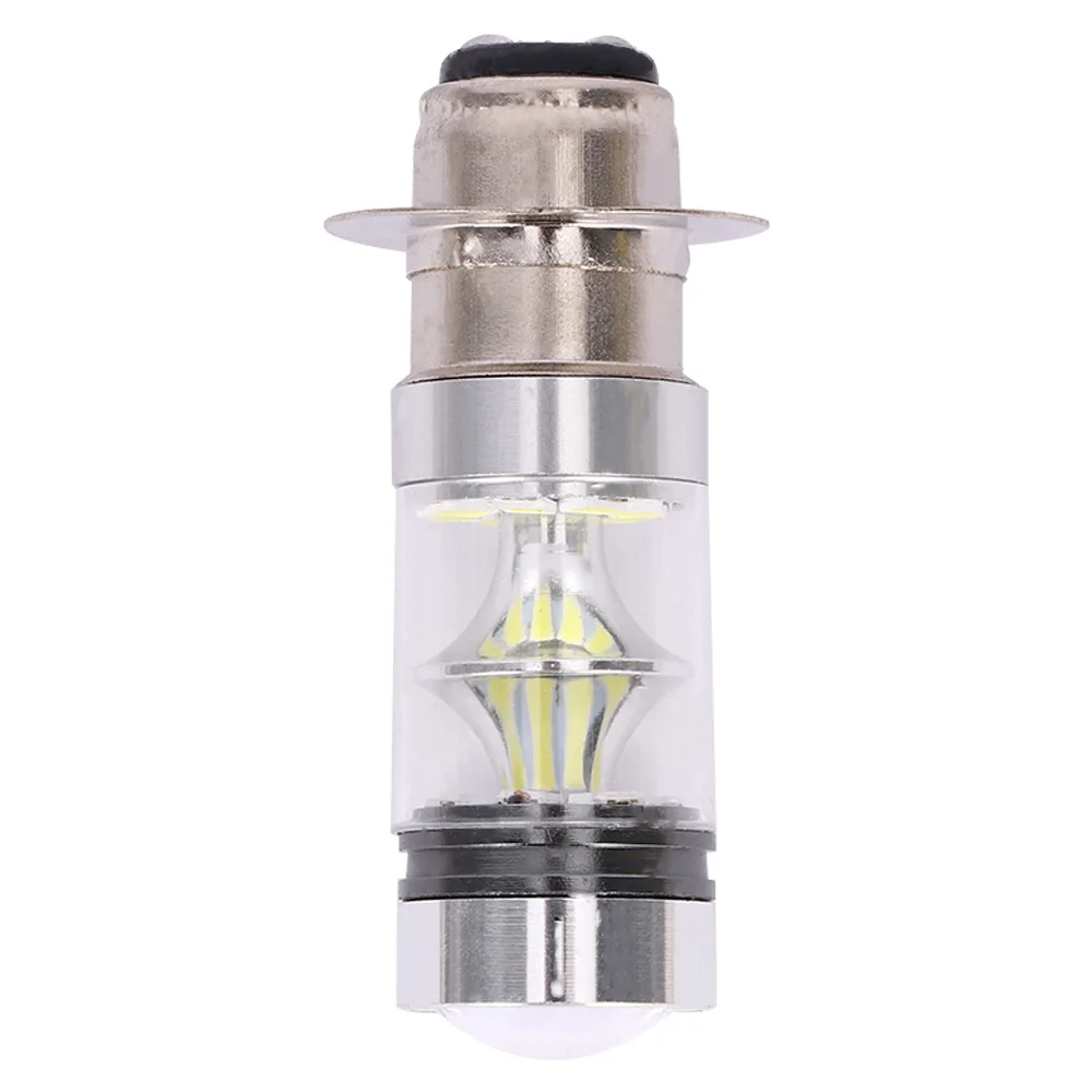 BA20D H6 100W LED Motorcycle Bike Moped Scooter ATV Headlight Bulb White 6000K Motorbike DRl Daytime Light |