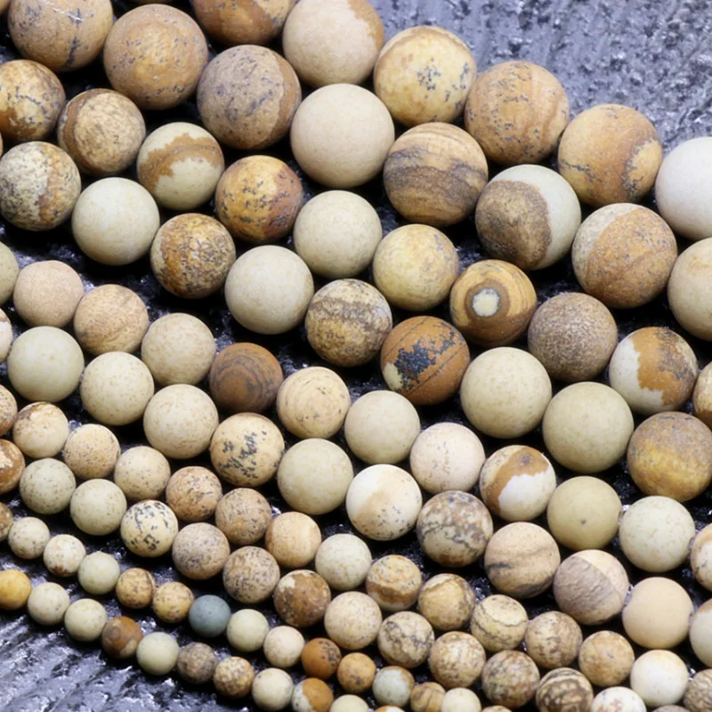 

Wholesale Natural Matte Stone Bead Round Beads for Jewelry Making DIY Bracelet 4mm 6mm 8mm 10mm
