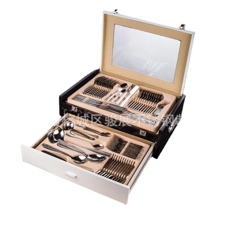 Набор столовой посуды из 84 предметов вилка ложка ножи столовые приборы наборы