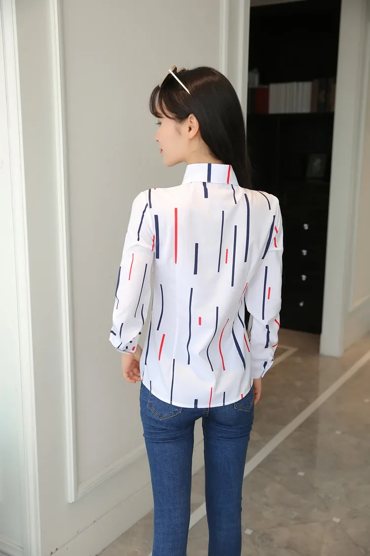 

2021 Fashion Korean Women Blouse Spring Long Sleeve Dot Women Shirts Female Offics Lady Work Shirts Tops blusas Mujer De Moda