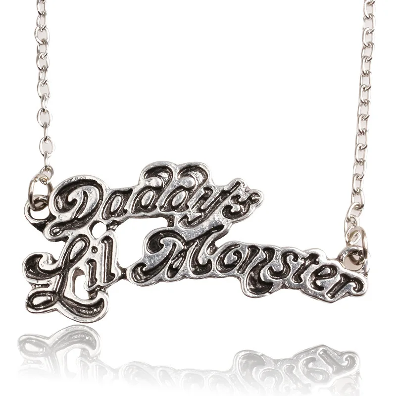Косплей ожерелье отряд самоубийц Харли Квинн хип хоп Уличная мода с надписью