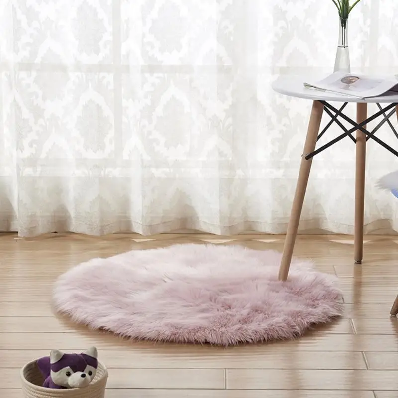 Мягкий маленький коврик из искусственной овчины 30*30 см покрытие для стула
