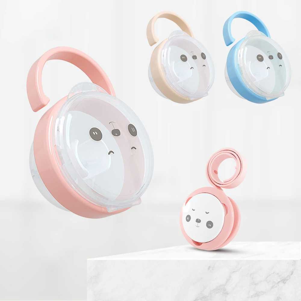 Baby Pacifier Dust Box Infants 1Pc Cute Portable Holder Nipple Case Soother Storage with Hook Plastic | Мать и ребенок