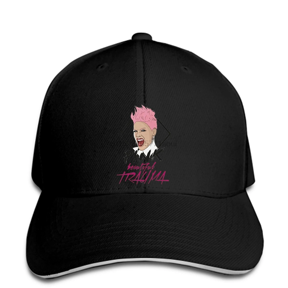 

Baseball cap Pop P!NK Singer Beautiful Trauma Tour Print hat Alecia Beth Moore Pink