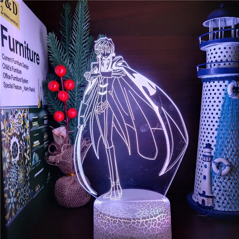 

Code Geass Suzaku Kururugi Figure 3D Illusion Lamp Acrylic Led Night Light Table Decor For RoomColor Changing Lampara Manga Gift