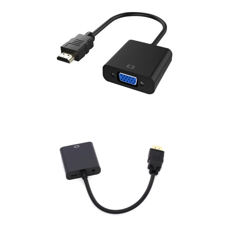 Адаптер hdmi-vga кабель Hdmi штекер вставной конвертер для vga с 3 5 мм аудио 1080P HD tv xbox PS3 PS4
