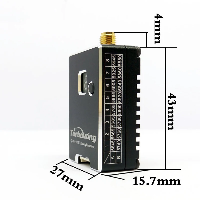 

1PCS 5.8G 1W 1000mw Transmitter 3KM Long Distance 40ch TX 7-28V Input DIY Spare Parts for RC FPV Racing Drone Quadcopter
