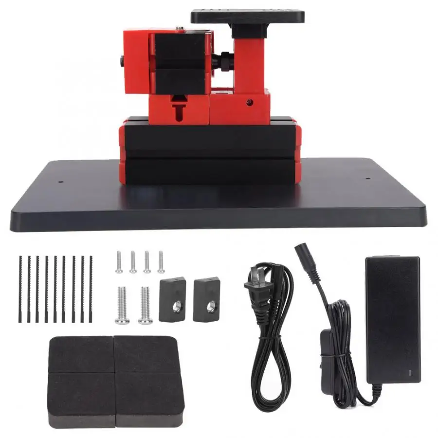 

Mini Sawing Lathe Jigsaw Machine DIY Power Tool for Hardwood Thin Aluminum Sheet 24W US Plug 100-240V