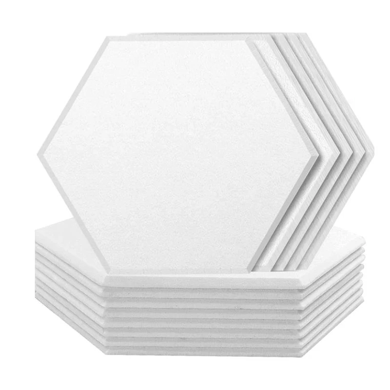 

20 Pcs Acoustic Panel Sound Insulation Board,Hexagon Sound Insulation Pad,for Sound Insulation &Acoustic Treatment,White