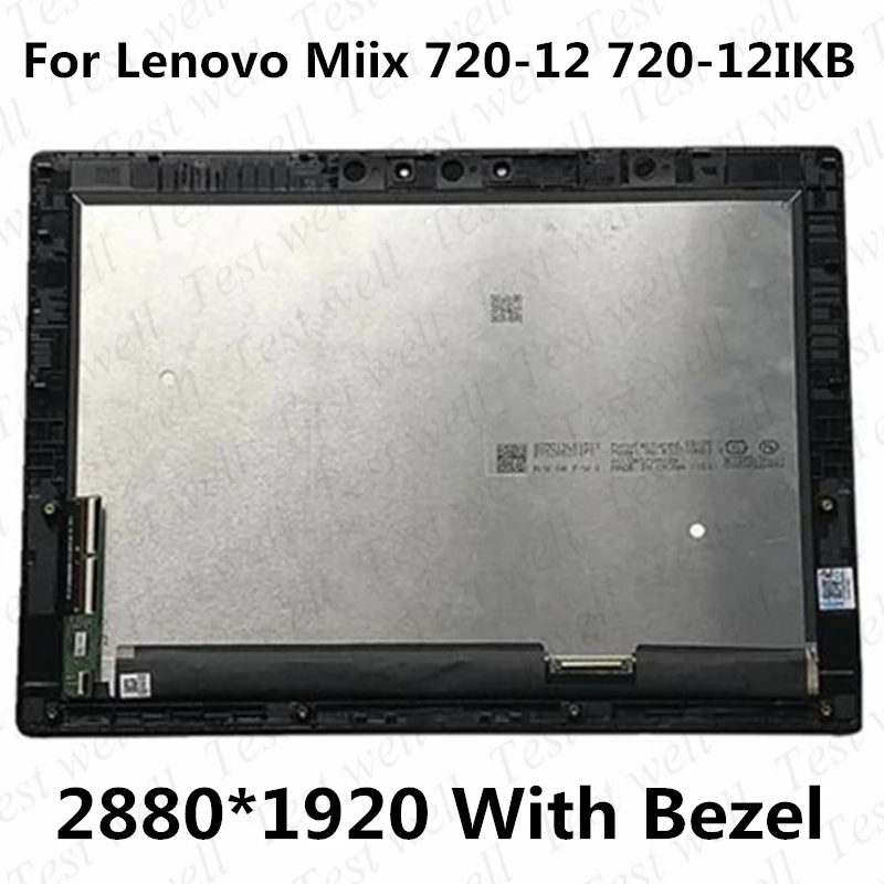 

Original For Lenovo Miix 720-12 720-12IKB LCD Screen Touch Assembly display 5D10M65391 B120YAN01.0 QHD 2880*1920