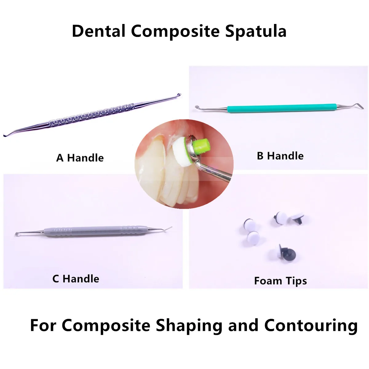 Dental Composite Mixing Spatula Light Cure Resin Handle Trimmer Filling Instruments Modelling Molding Tools Foam Pad OptraSculpt | Красота и