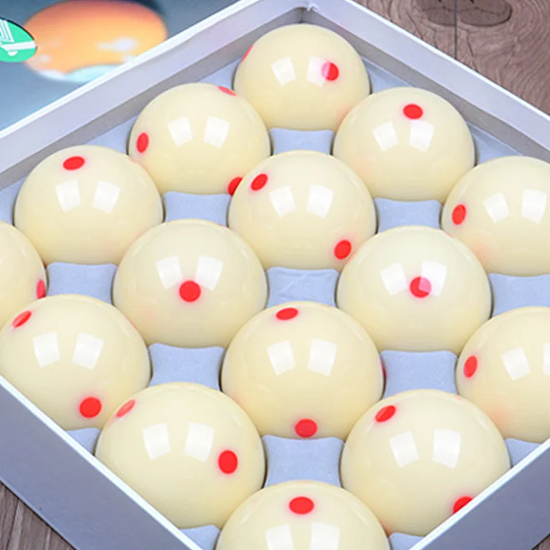 Бильярдный мяч с 6 красными точками стандартный бильярдный белый тренировочный QW