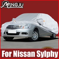 full car covers outdoor sun anti uv rain snow dust protection oxford cloth for nissan sylphy 2010 to 2021 accessories