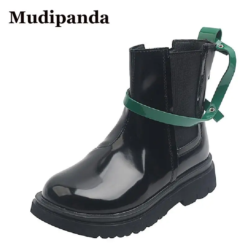 

Children's Girl Chelsea Boots Kids Leather Shoes Winter Fashion Ankle Martin Boots Round Toe Non-slip Student Party Shoes 3-14Y