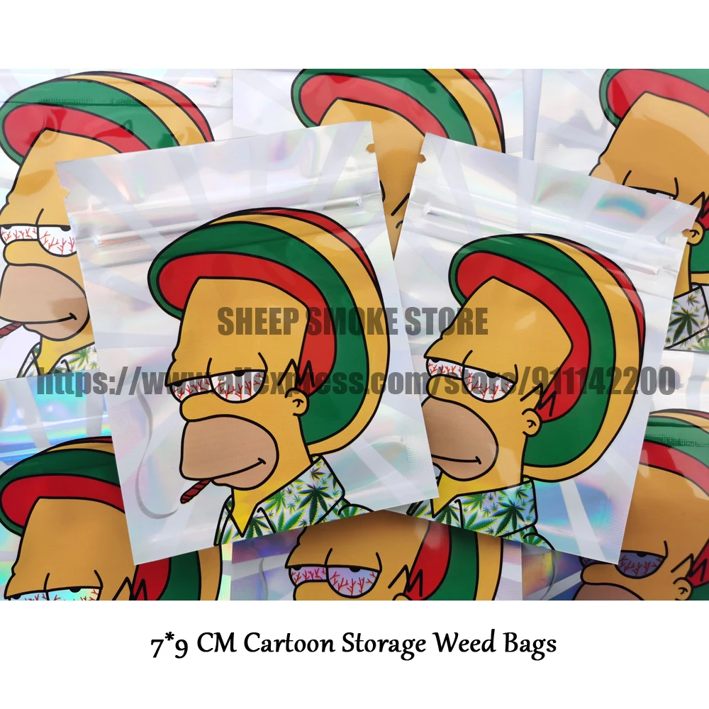 Сумки с мультяшным рисунком 7*9 см сумки замком молнией алюминиевые мешки из