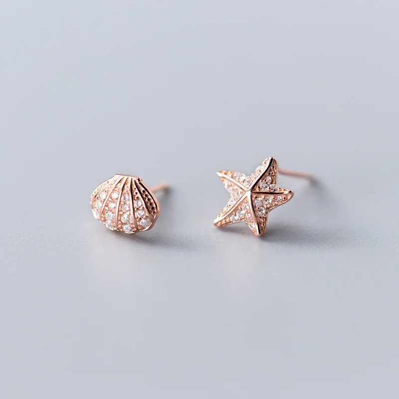 Серьги из стерлингового серебра 925 пробы модные корейские маленькие фианиты