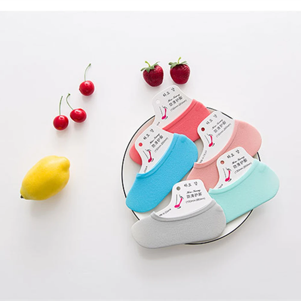 Новинка 2019 женские носки Забавные милые силиконовые Нескользящие невидимые