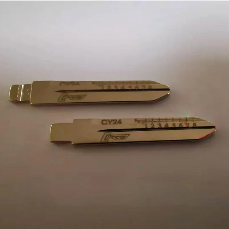 

NO.04 CY24 Engraved Line Key Blade Uncut Blank Scale Shearing Teeth Key Blade For Chrysler