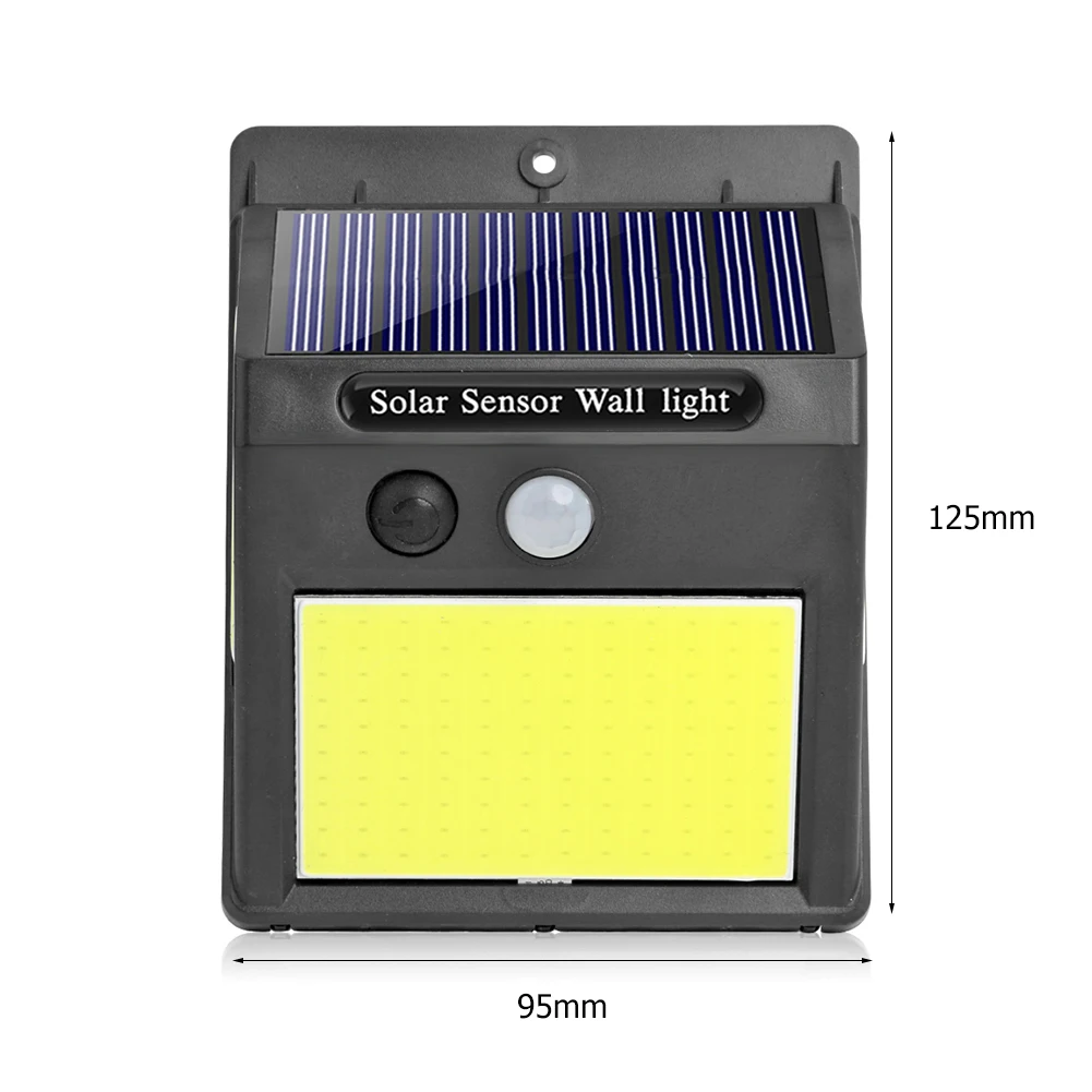

144 LED Outdoor Solar Light PIR Motion Sensor Wall Light Waterproof Solar Lamp 176 COB Solar Powered Sunlight Garden Decoration
