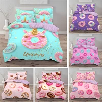donuts duvet cover set king queen full twin size santa claus bedding set comforter cover sets home textile bedclothes for girls