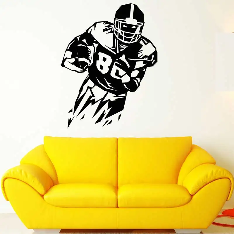

American Football Rugby Match Vinyl Wall Sticker Rugby hobbyists School Teenagers Children Room Home Decoration Mural 2YD9
